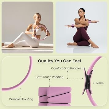 Essential Pilates Equipment Kit Complete Home Workout Set with Pilates Ring, Pilates Ball, Resistance Bands, Ankle Weights, Sliding Discs & Grip Socks Guided Full Body Workout Video