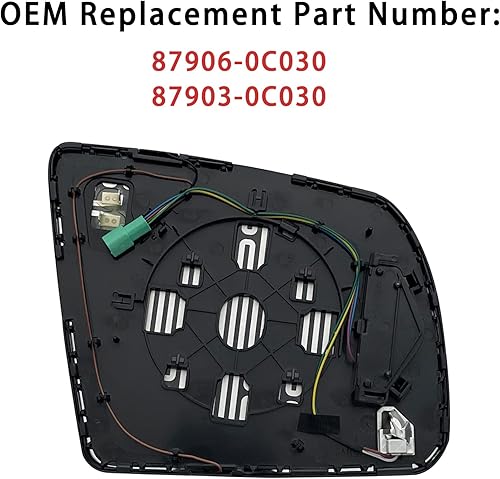 Miniatura 6 de Sistema de detección de puntos ciegos con calefacción en el lado del conductor para Toyota Sequoia 2008-2017 2007-2020 Toyota Tundra Espejo lateral
