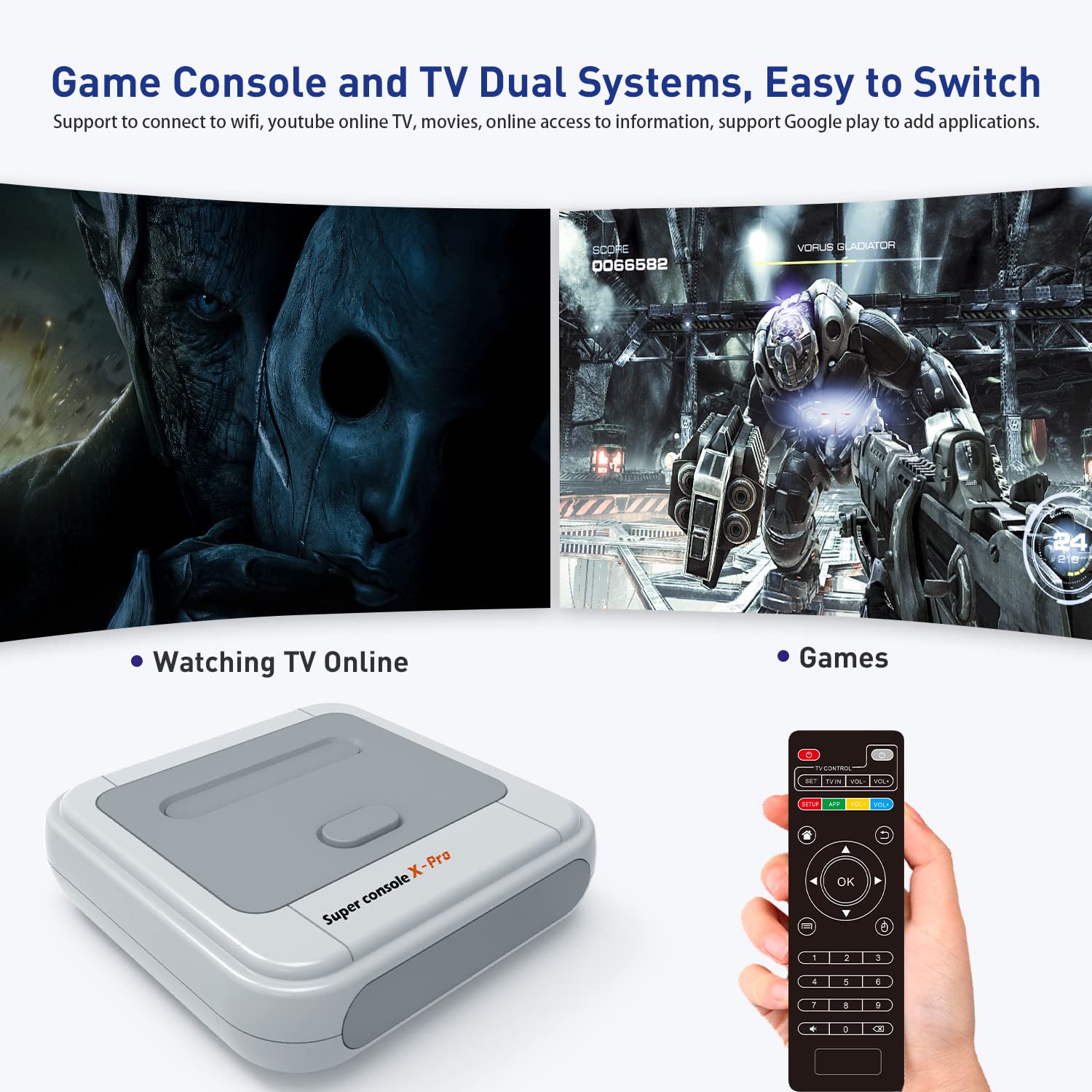 Kinhank Retro Games Console 256GB, Super Console X PRO Built-in