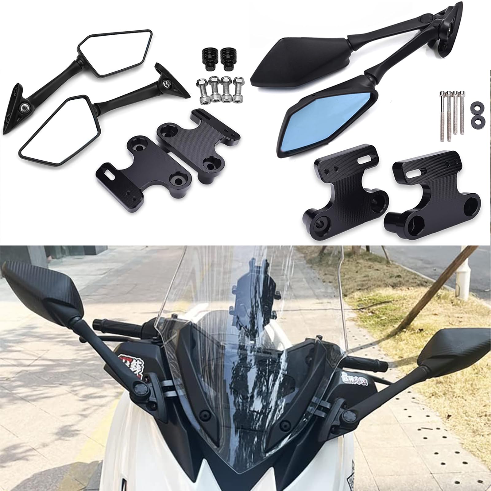 Amazon | バイク用 ミラー&ミラー フロント移設キット対応車種 ヤマハ 