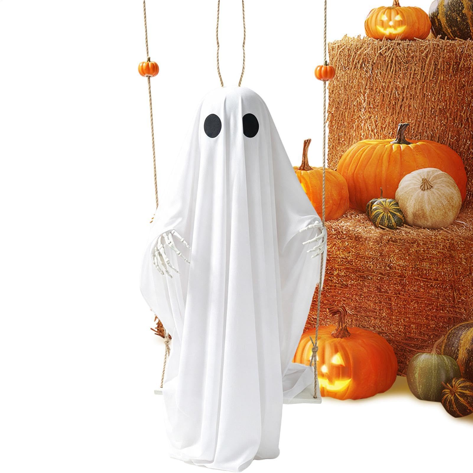 Outdoor Halloween świecąca huśtawka duch dekoracja ogrodowa