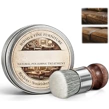 Furniture Balm with Brush,Natural Wood Polishing Treatment,Application for Furniture & Wood Grain Touch-Ups, Prevent Cracking, Enhances Texture And Luster
