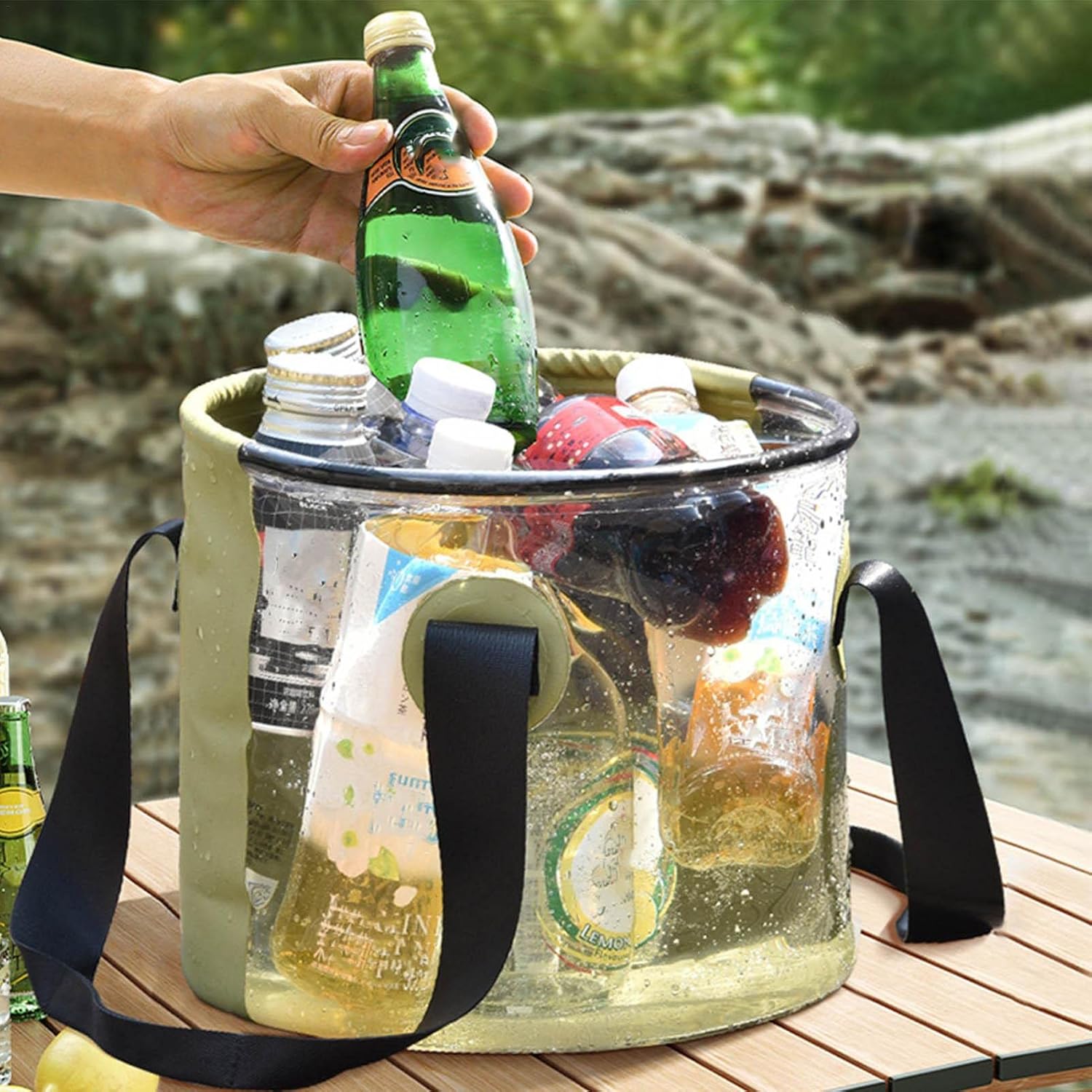 2 折りたたみバケツ、折りたたみバケツ, 10L キャンプ用水貯蔵容器, 釣りバケツ、キャンプ水容器、キャンプ、アウトドア活動用半透