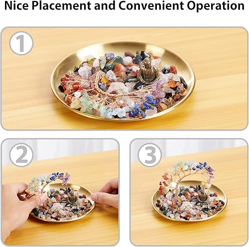 Miniatura 7 de Árbol de cristal de 7 chakras con estatua de Buda decoración de meditación de yoga para buena suerte riqueza salud decoración del hogar de Buda