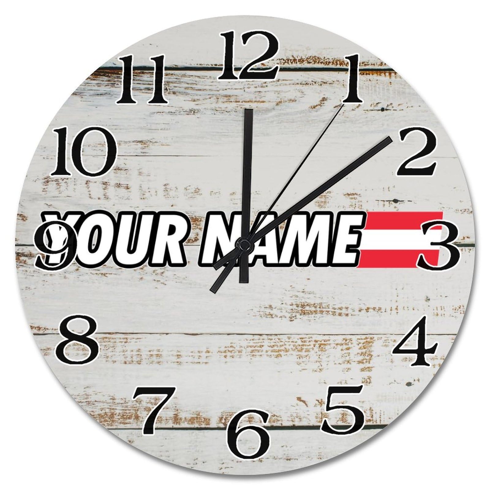 Grande horloge murale personnalisable style ferme et design autrichien