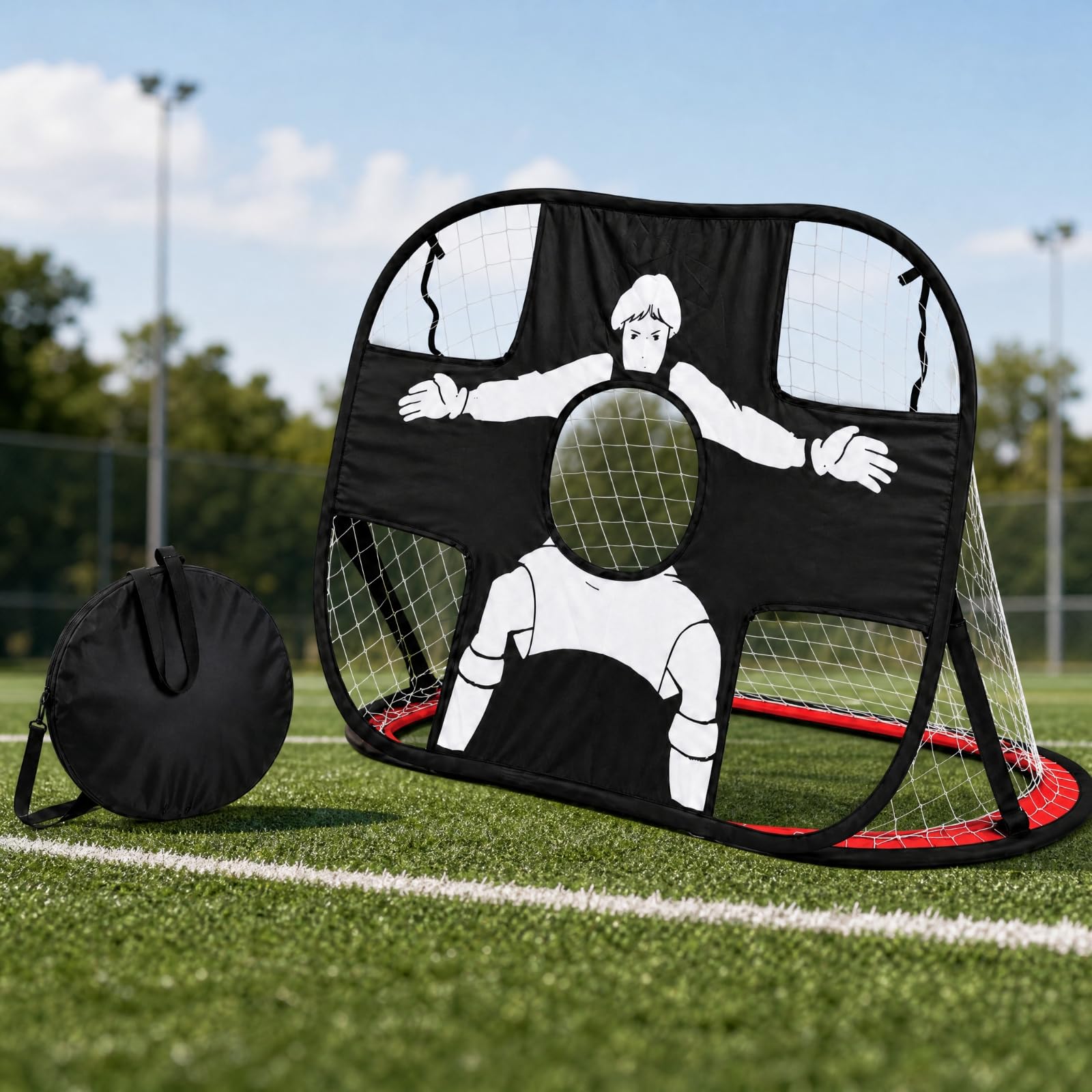 TISHITA da Calcio Autoapribile tile da Calcio Pieghevole Autoapribile per Giardino, Aree Gioco