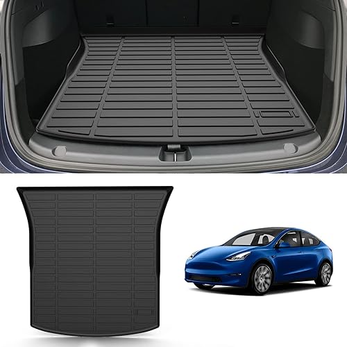 Alfombrilla de maletero para Tesla Model Y, MERXENG Protector de maletero de automóvil para todo tipo de clima, alfombrilla protectora para Tesla