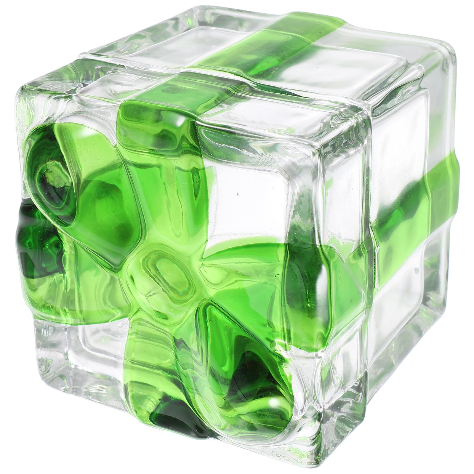 Alipis Verte Bonbonnière en Cristal 1 Pièce, Couvercle, Grand Col