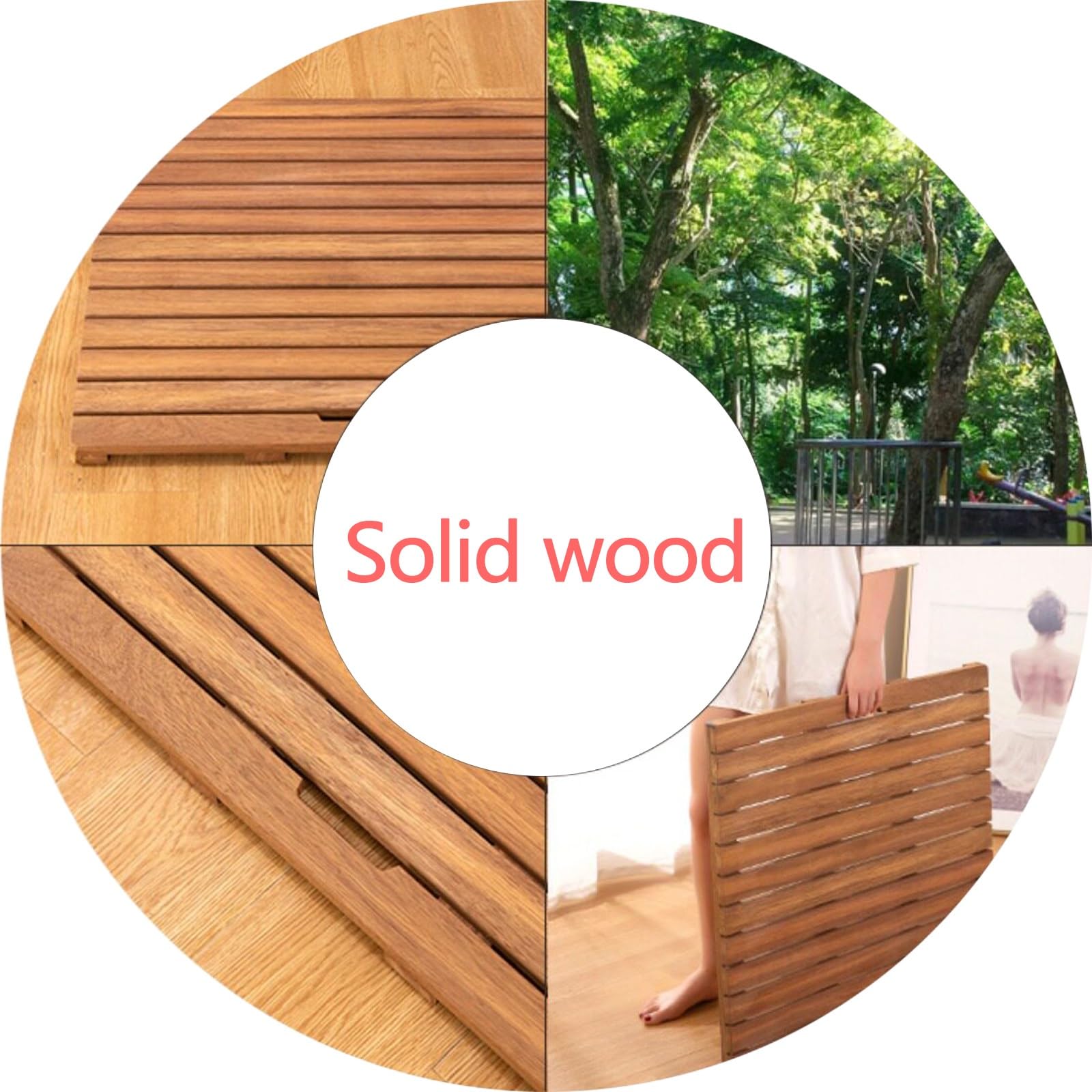 Alfombrilla De Madera Extra Grande, Alfombrillas De Ducha Antideslizantes For Personas Mayores, Revestimiento Protector Resistente Al Agua For Ducha/bañera/Inodoro Interior(40x70cm)