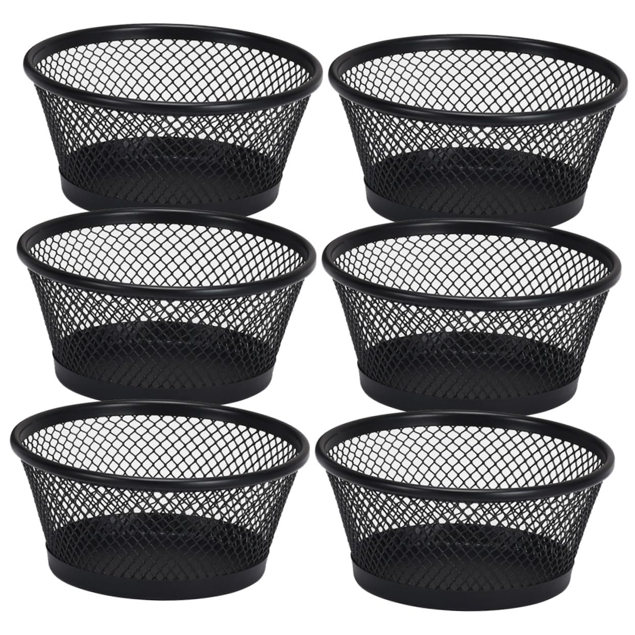Distributeur de trombones en fer noir lot de 6 porte-trombones empilables