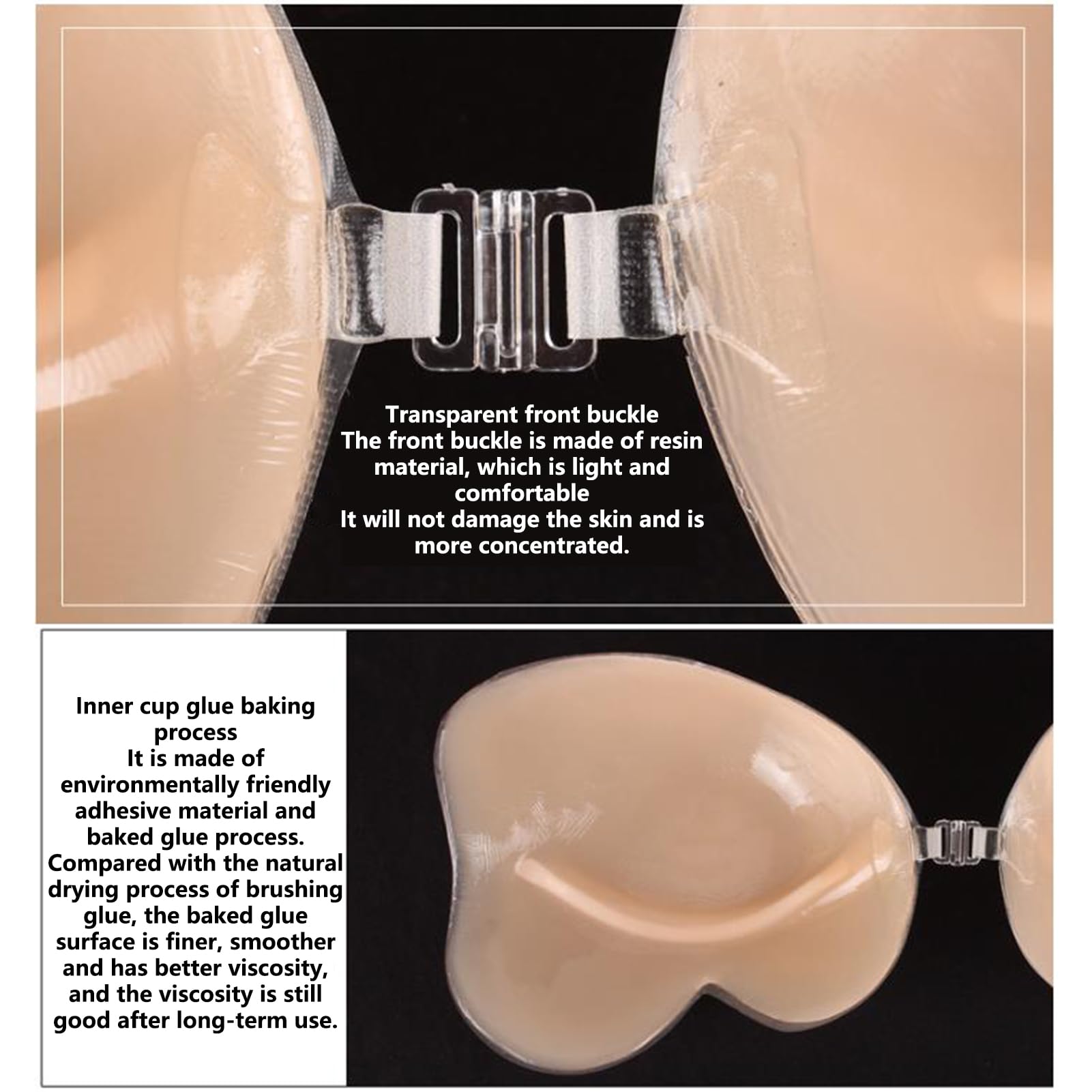Reggiseno Push-up Invisibile Senza Spalline Con Ferretto In Silicone Autoadesivo