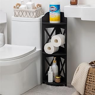 Corner Shelves Corner Shelf Stand Waterproof Great for Bathroom Storage Tight Sp - Compare price