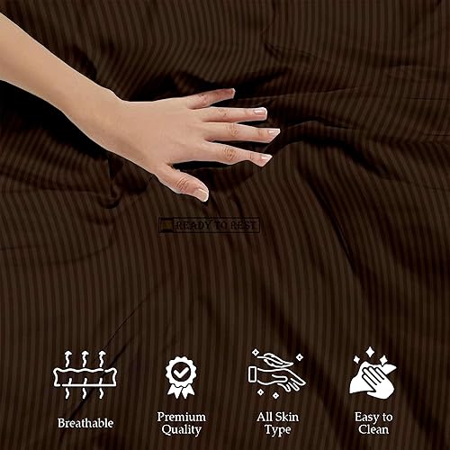Miniatura 9 de Best-Bedding Sábanas matrimoniales de 53 x 75 pulgadas, color gris oscuro, juego de sábanas de 4 piezas de 8 pulgadas de profundidad para colchón de