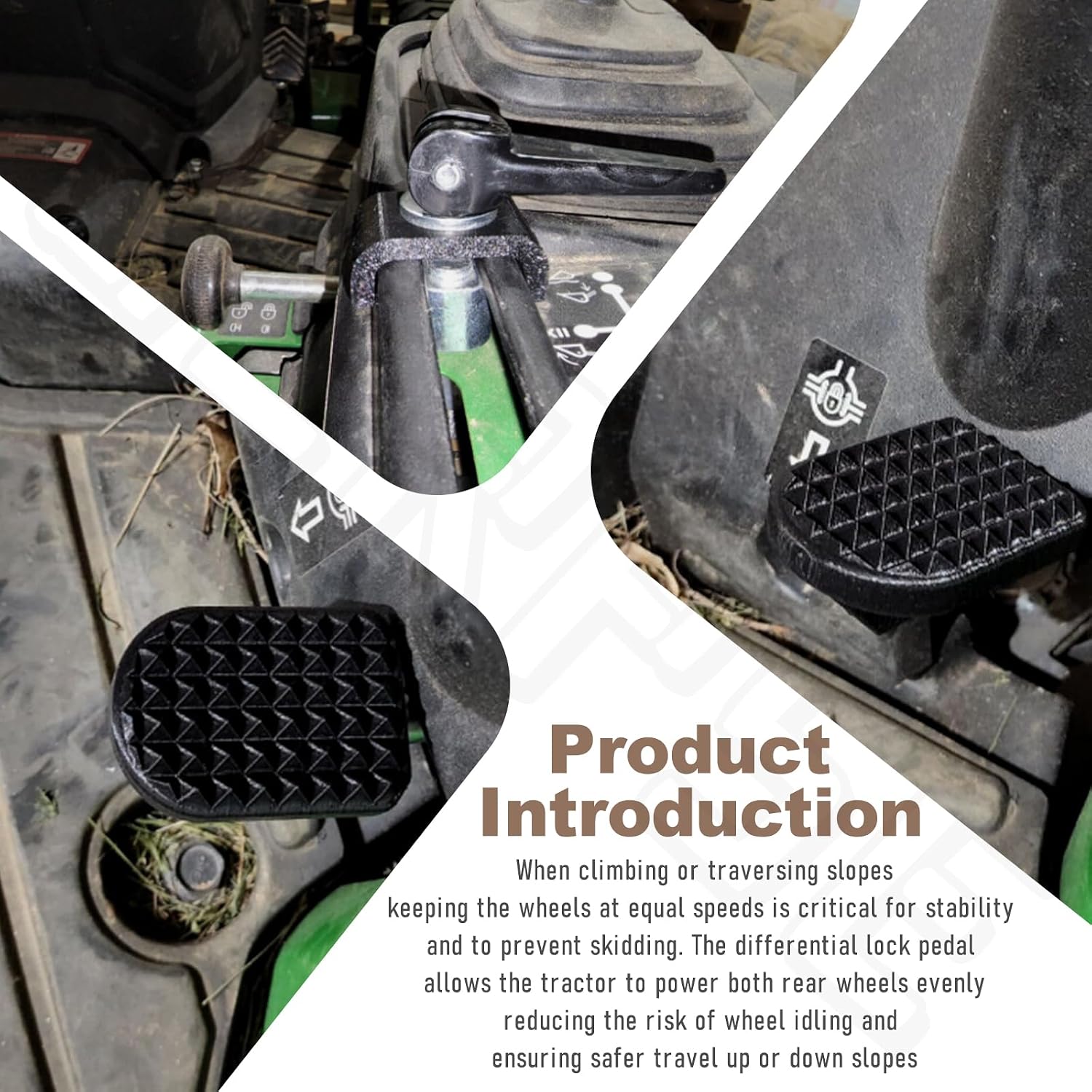 Differential Lock Pedal w/3pt Lock Clasp for John D-eere 1025R, 1023E and 1026R Subcompact Tractor and Gen2 2025R Tractor
