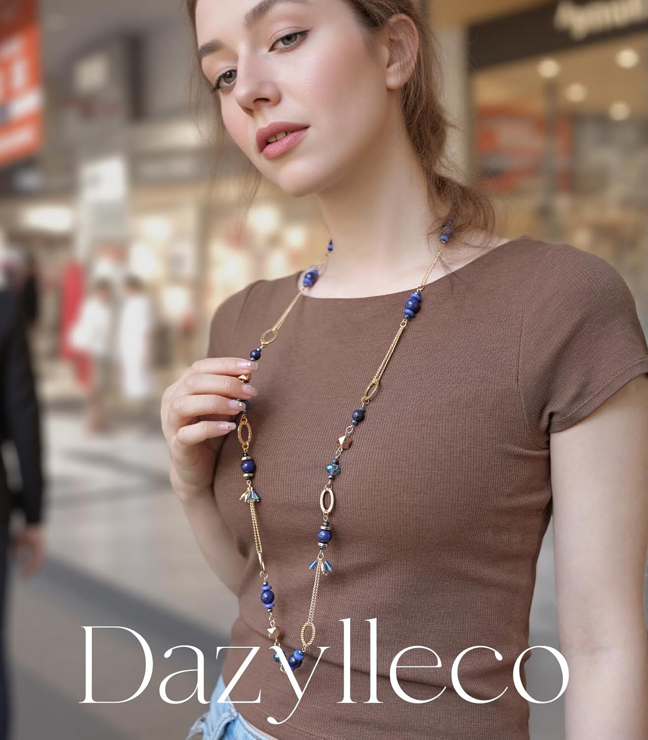 Long Gold Boho Necklaces for Women Beaded Statement Chain Long Necklace Gold Costume Jewelry Birthday Gifts for Her - Image 2