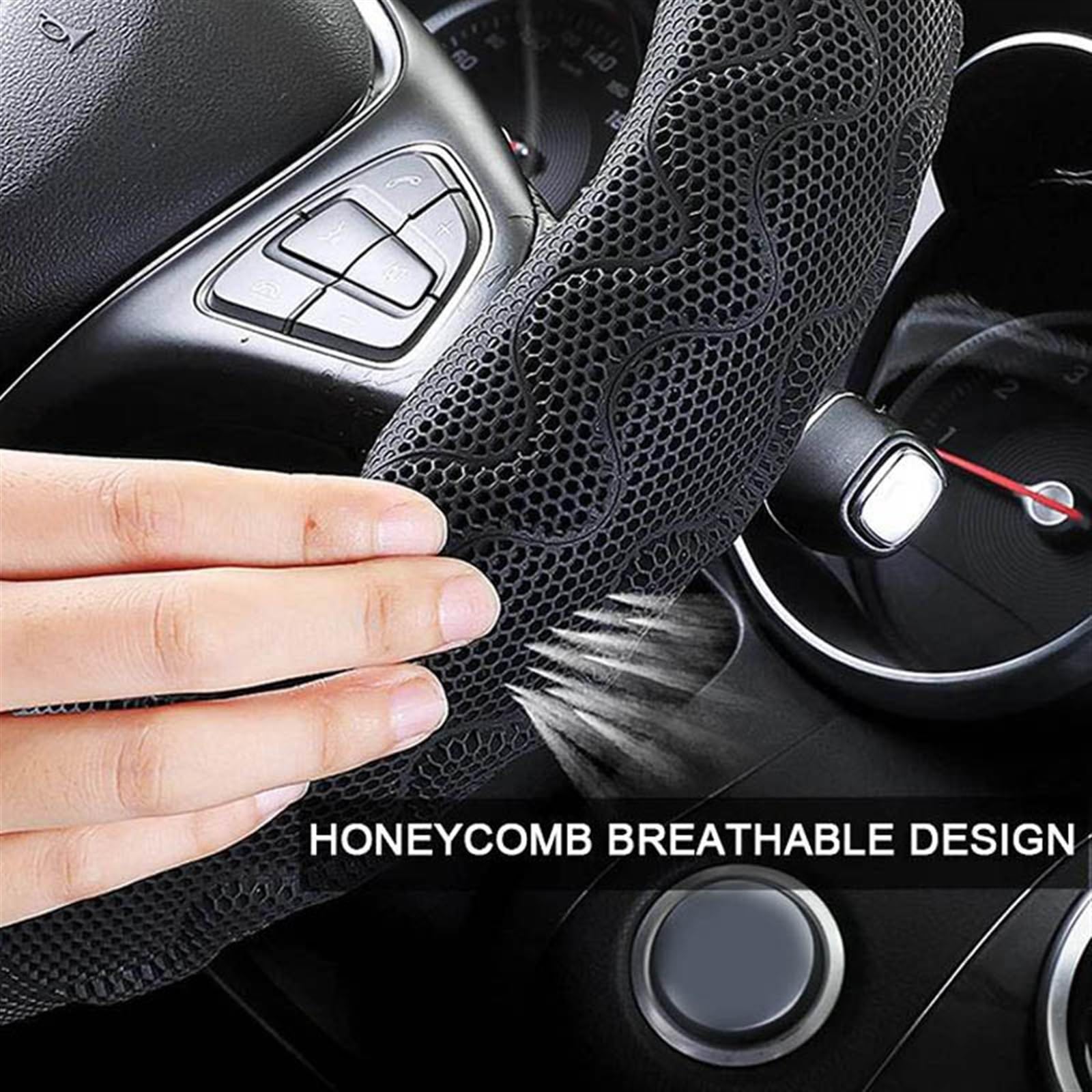 Auto Stuurhoes Anti-Slip Stuurwiel Bescherming Cover Interieur Accessoires Voor Kia Voor Picanto Voor Cerato Voor Ceed Voor Seltos Stuurhoes (Color : D shape 5