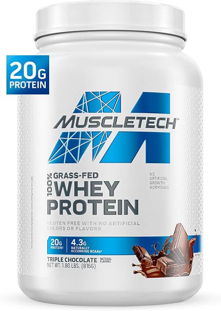 MuscleTech Triple Chocolate Grass-Fed Whey Protein Powder