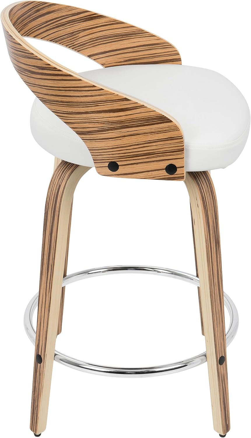 LumiSource Grotto Counter Stools for Kitchen Counter, Counter Height Chairs, Bar Stools Set of 2, Counter Height Chairs, Bar Stools for Kitchen Island