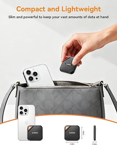 Miniatura 5 de SSD externo de 1 TB de hasta 2000 MBs, USB 3.2 Gen 2 Gen 2x2 SSD portátiles unidades de estado sólido externas compatibles con consola de juegos,