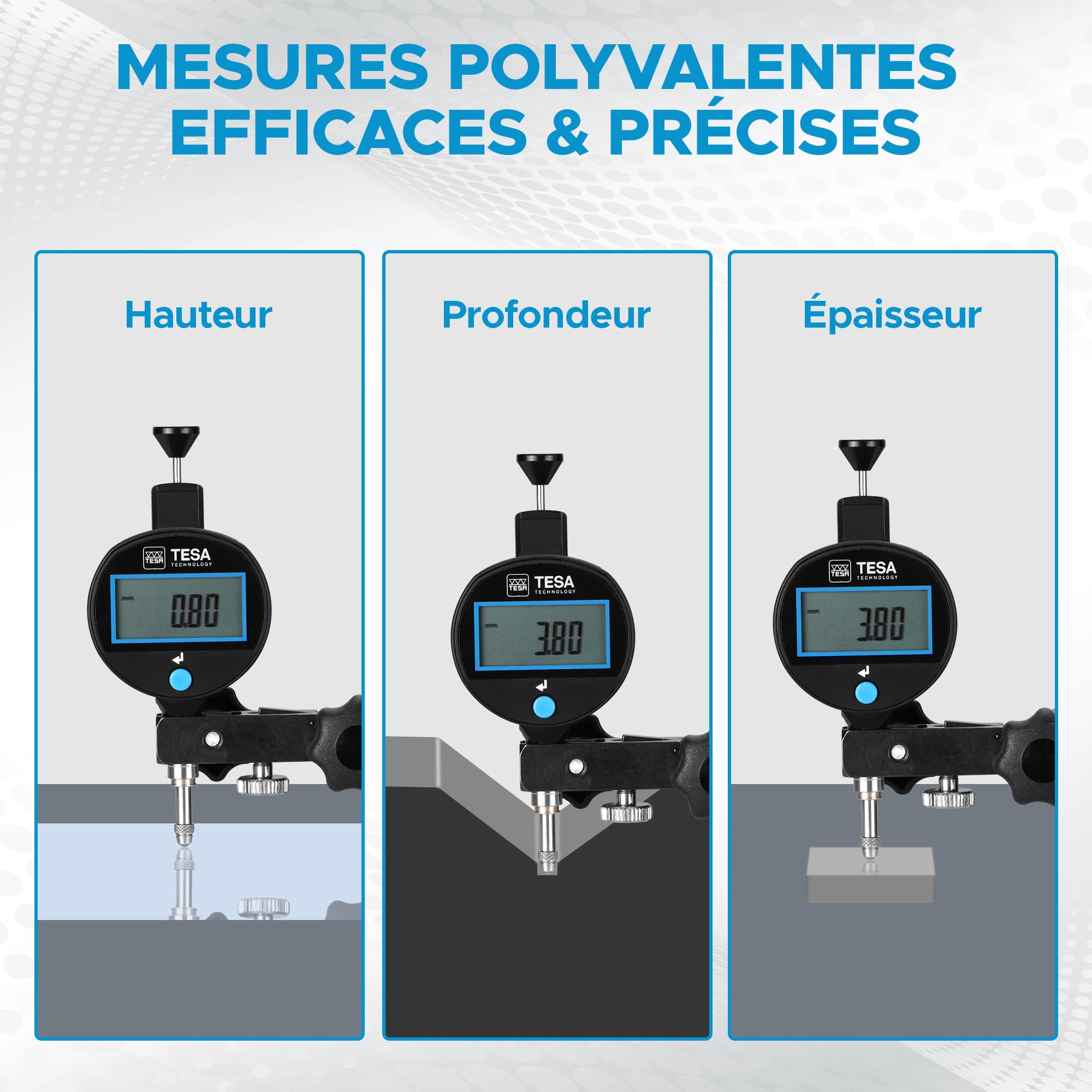 TESA DIALTRONIC COMPACT Comparateur Numérique de Précision 0–12,5 mm