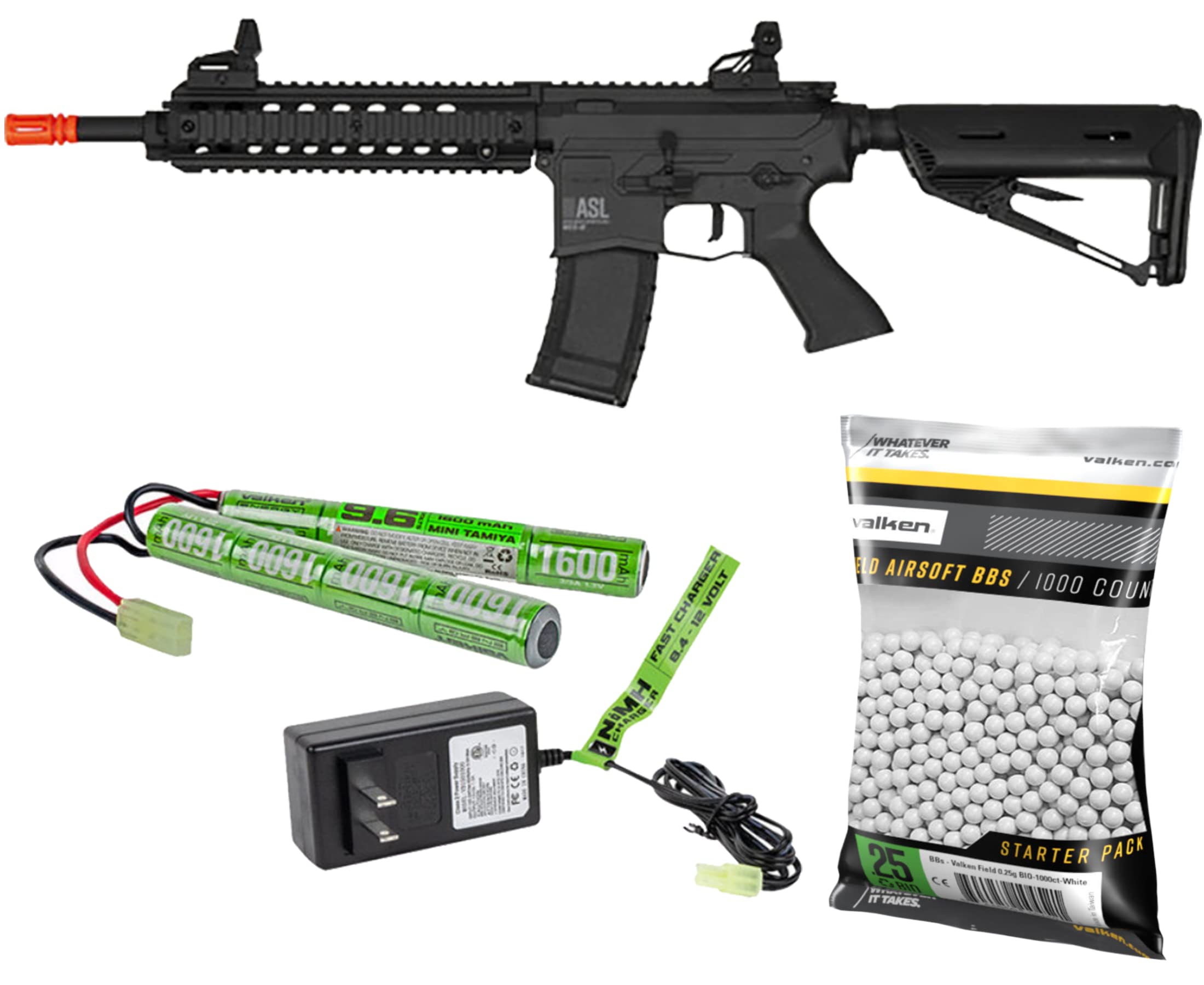 Buy Valken ASL M4 MODM Airsoft Starter Pack (Black) Online at