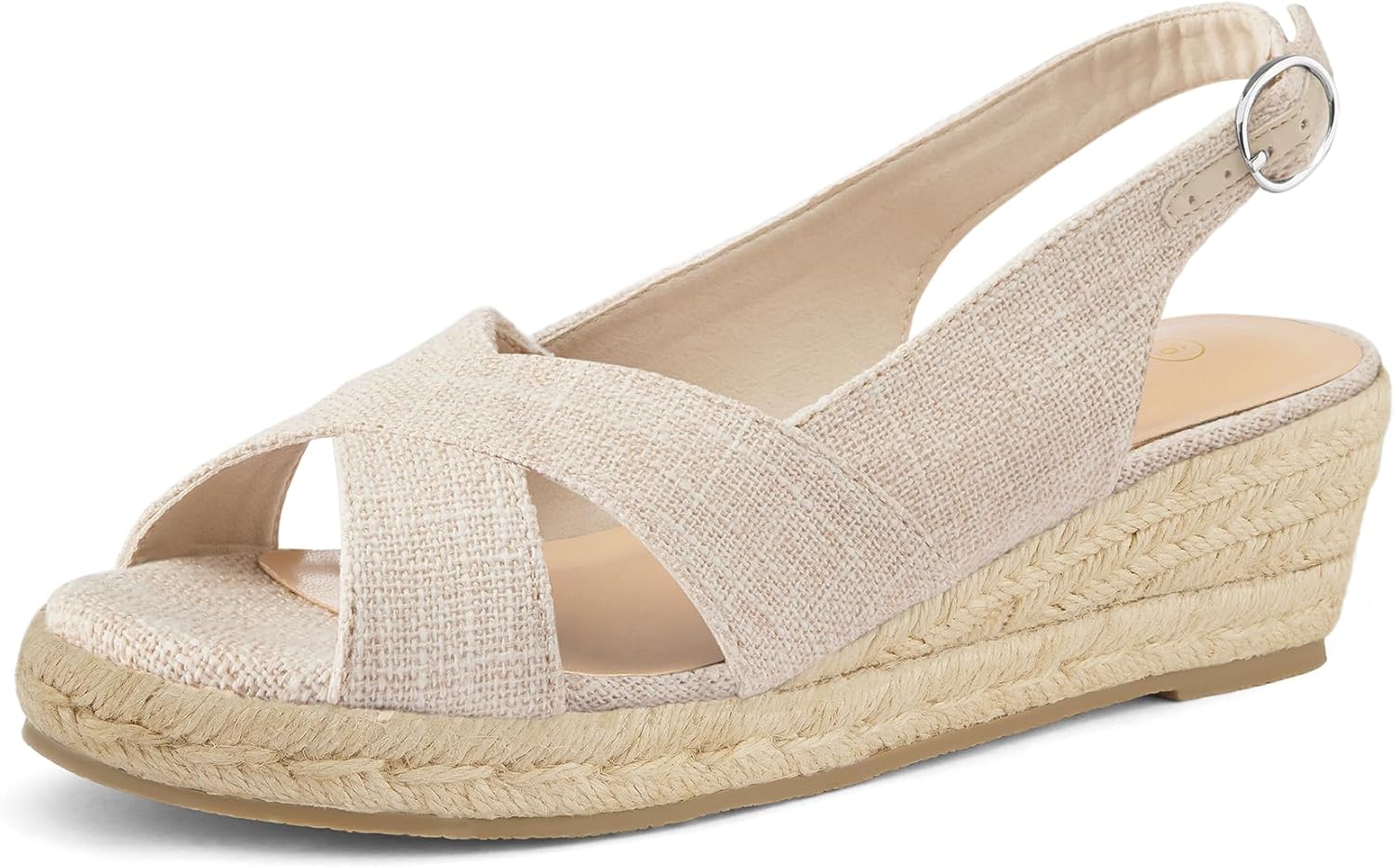 mysoft Women's Espadrille Sandals - Low Wedge Comfort