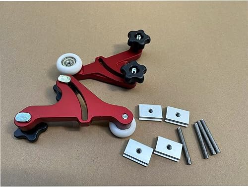 Miniatura 4 de Tableros de plumas de mesa ajustables, rodillo de rodamiento doble, guías de precisión de aleación de aluminio para guías de sierra de mesa,