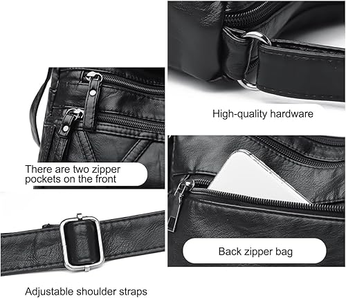 Miniatura 5 de Bolsos cruzados para mujer, bolsos para mujer, bolso de hombro de piel sintética suave para mujer