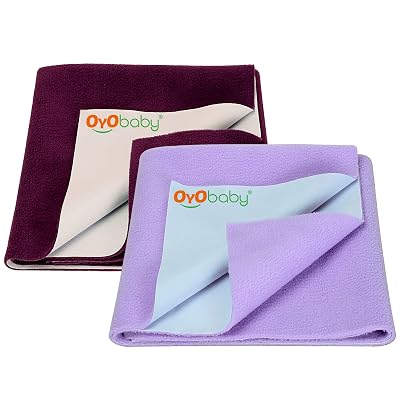 OYO BABY Waterproof Baby Bed Protector Dry Sheets for New Born babies | Reusable Mats | Cot & Bassinet Gift Pack (Gift P