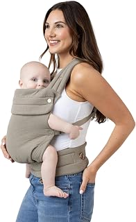 Mabē Monarch Ergonomic Baby Carrier - Premium Cotton Soft Structured Infant Carrier with Hip Healthy Design, 3 Carry Positions for Newborn to Toddler (9-46 lbs) (Stone Sage)