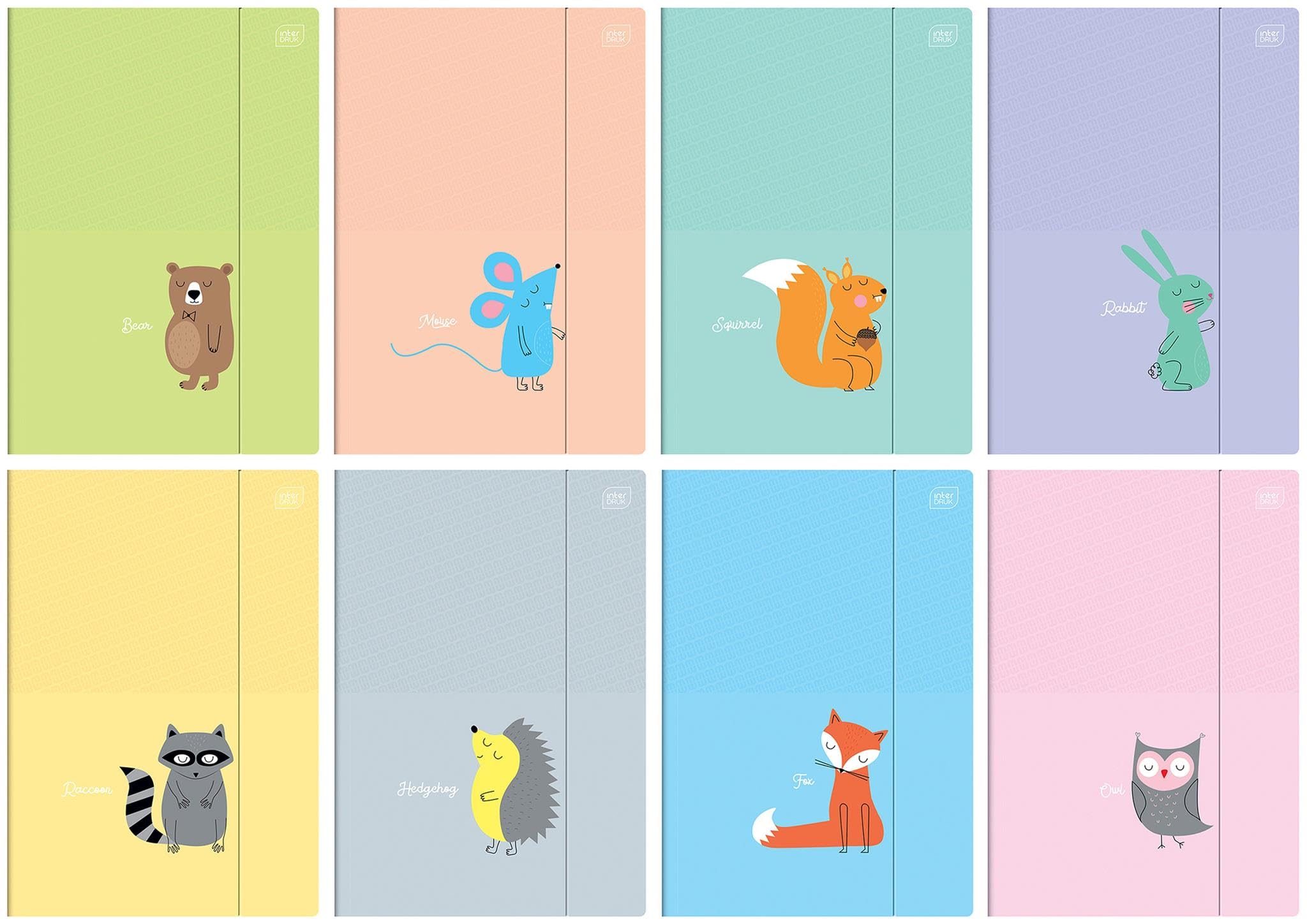10 cartelline Interdruk con elastico, formato A4+, BeBe Kids Tropic