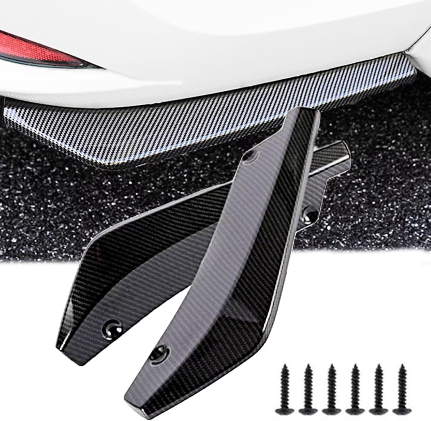 CLS Class 1st Generation W219 2006-2010 Car Rear Bumper Spoiler Set of 2 Diffuser Lip Side Fins Car Decoration Scratch Resistant Protection Body Kit