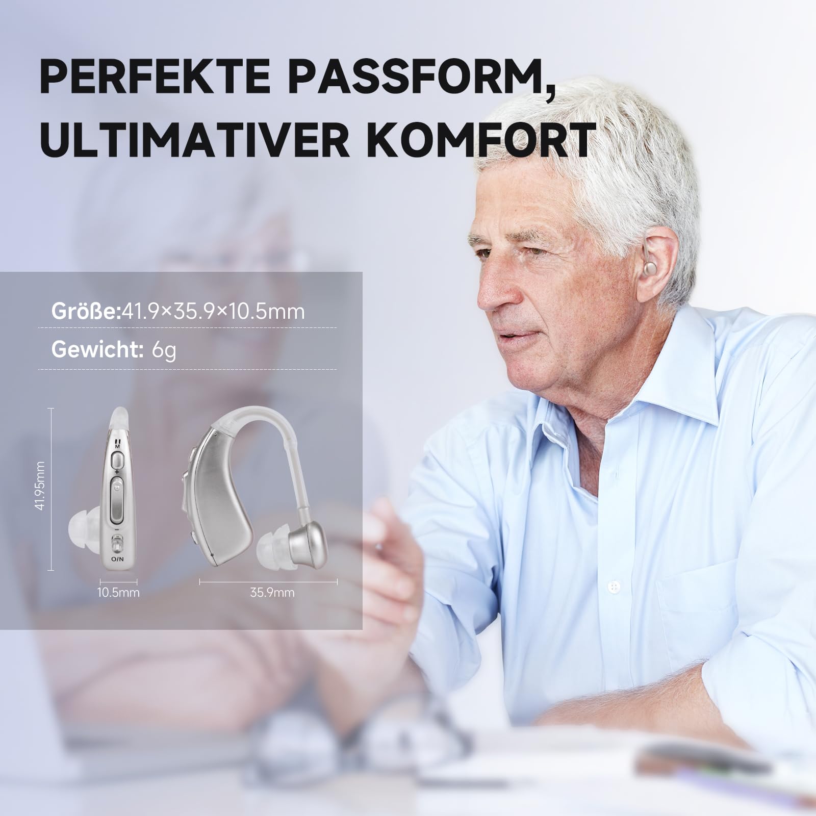 Britzgo-Gerät – digitale Geräuschunterdrückung, 4 Audiomodi, einfache Bedienung, ladbar über USB-C (Silber)