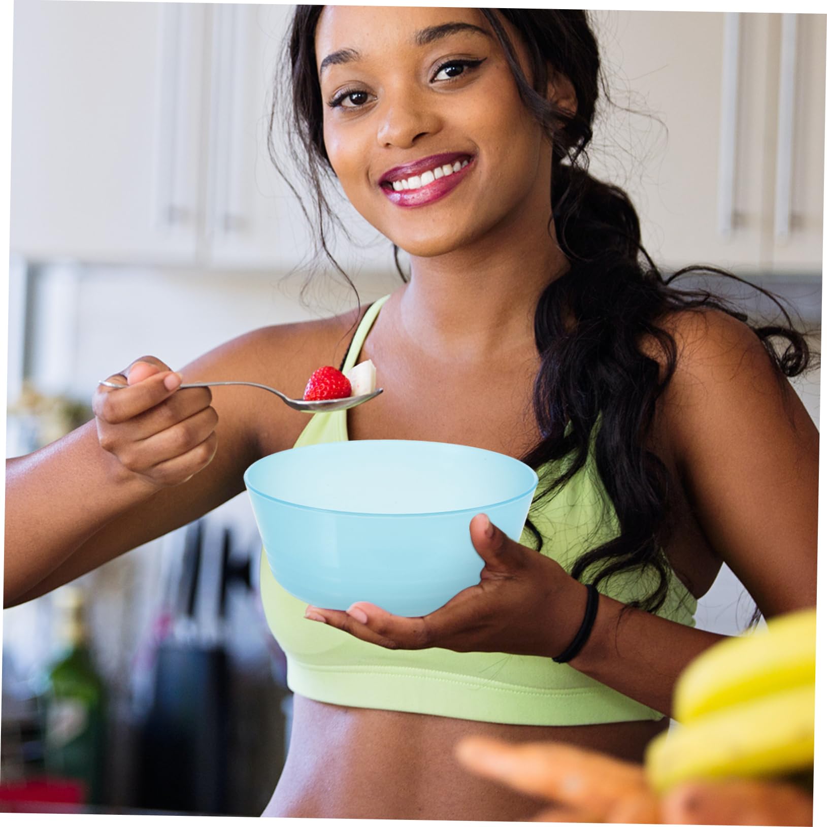 Wakauto 12Pcs Snack Bowls Durable Plastic Bowls for Soup Salad and Desserts Translucent Design for Meals and Snacks