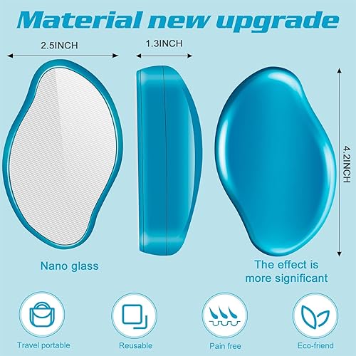 Miniatura 2 de Asokeyer 2 borradores de pelo de cristal para mujeres y hombres, 2023 nuevo borrador mágico de cabello, depiladora suave portátil, herramienta