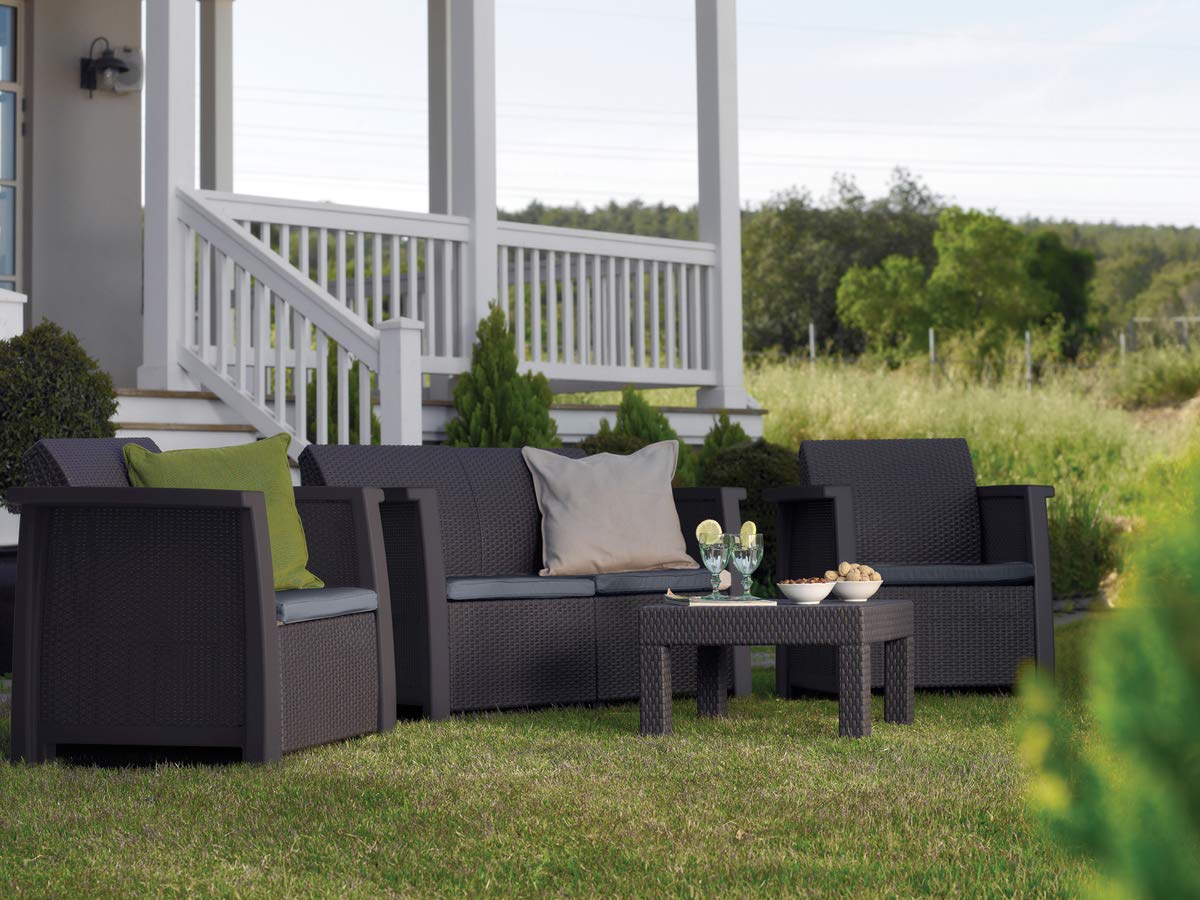 Chalet-Jardin Set Lounge Vegas, Colore: Grigio Antracite