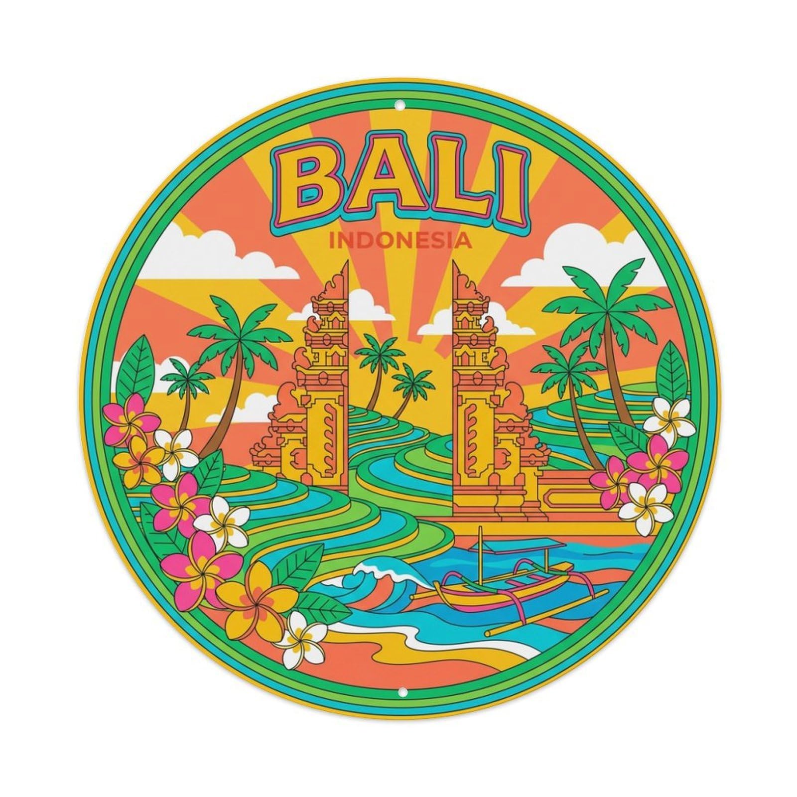 Travel Retro Indonesia Bali Metal Tin Sign