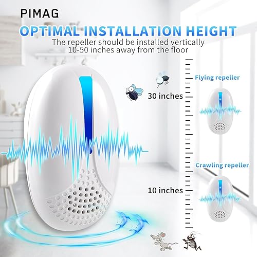 Miniatura 3 de 2025 Repelente ultrasónico mejorado para interiores, trampas para ratones insertadas con enchufe, repelente de plagas para hormigas, cucarachas,