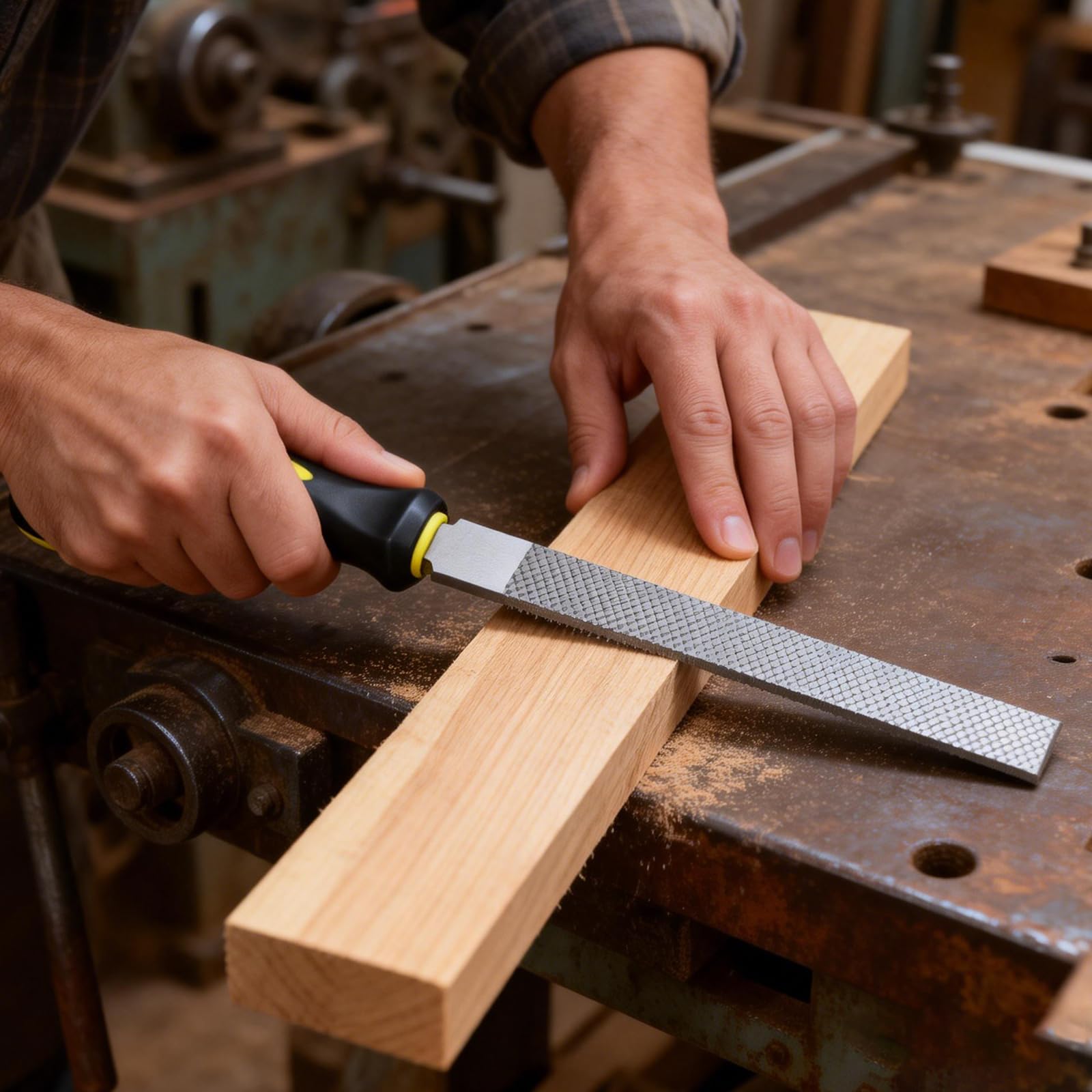 Set di lime per legno e metallo 6 pezzi incl. Raspa per legno mezzotonda per modellare fori e curve in legno duro o tenero, Lima professionale per legno