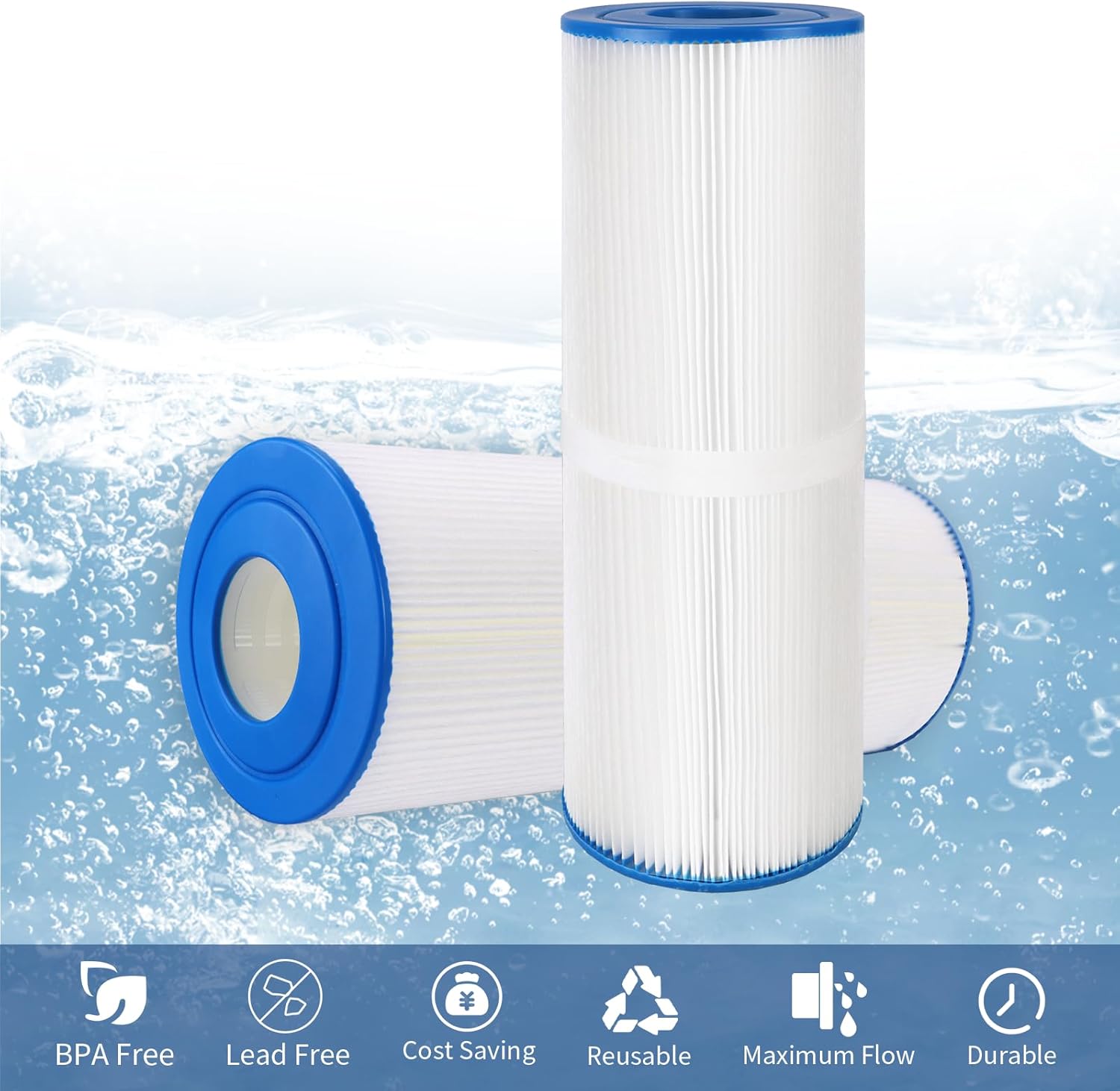 Hrozny Spa Filter Replacement PRB50-IN,PLFPRB50-IN for Filbur FC-2390,for Unicel C-4950, forJ210/J220/J235/J245/J275, for 413-212-02, 373045, 5X13 Drop in Hot Tub Filter