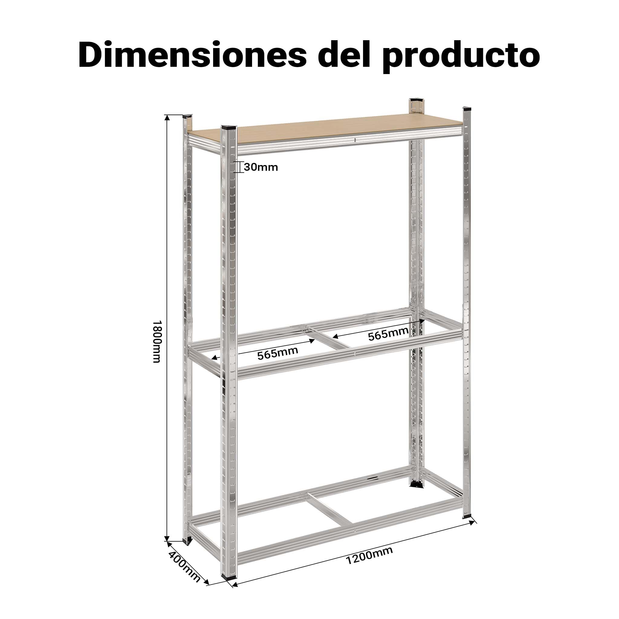 WilTec Estantería neumáticos hasta 795 kg 180x120x40cm almacenaje para 8 neumáticos Ruedas Cargas Pesadas