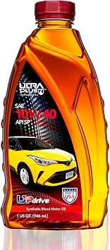 ULTRA 1PLUS SAE 10W-40 Synthetic Blend Motor Oil API SP 1 QT