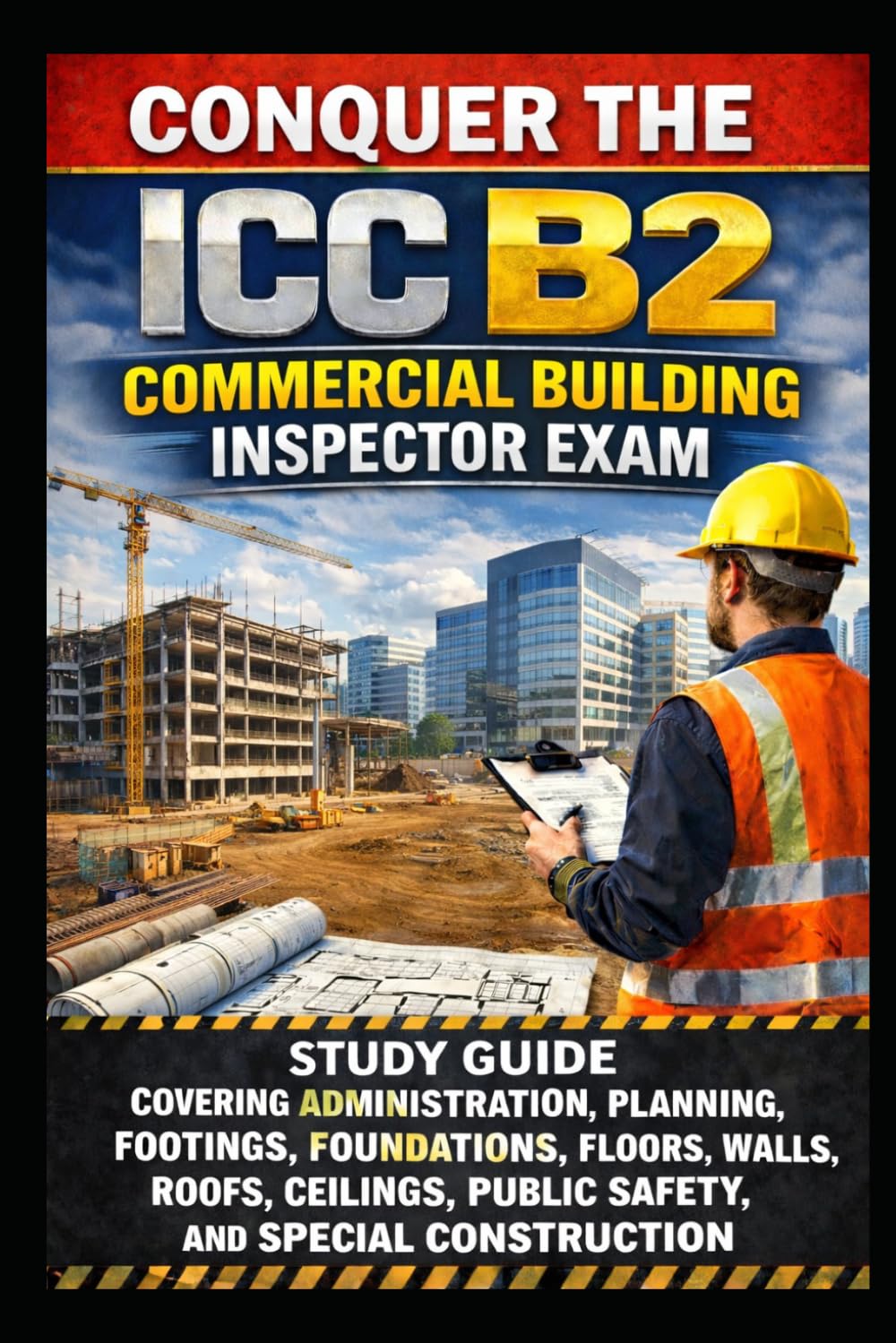 Conquer the ICC B2 Commercial Building Inspector Exam: Study Guide Covering Administration, Planning, Footings, Foundations, Floors, Walls, Roofs, ... Special Construction (Skilled Trades Exams)