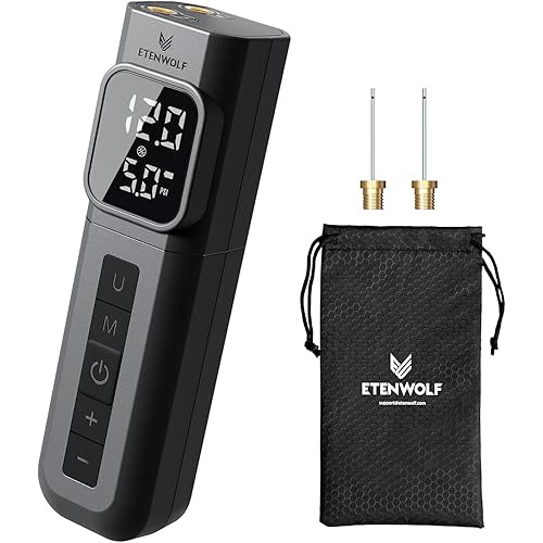 ETENWOLF P200 Electric Ball Pump 2000mAh Sports Air Pump with Digital Pressure Gauge for Basketball Soccer Volleyball