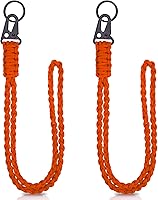 Vista 8 de Frienda Juego de 2 Cordones de Paracord de Servicio Pesado Collar de Silbatos Correa Trenzada 550 Cordón de Llavero para Actividades al Aire Libre