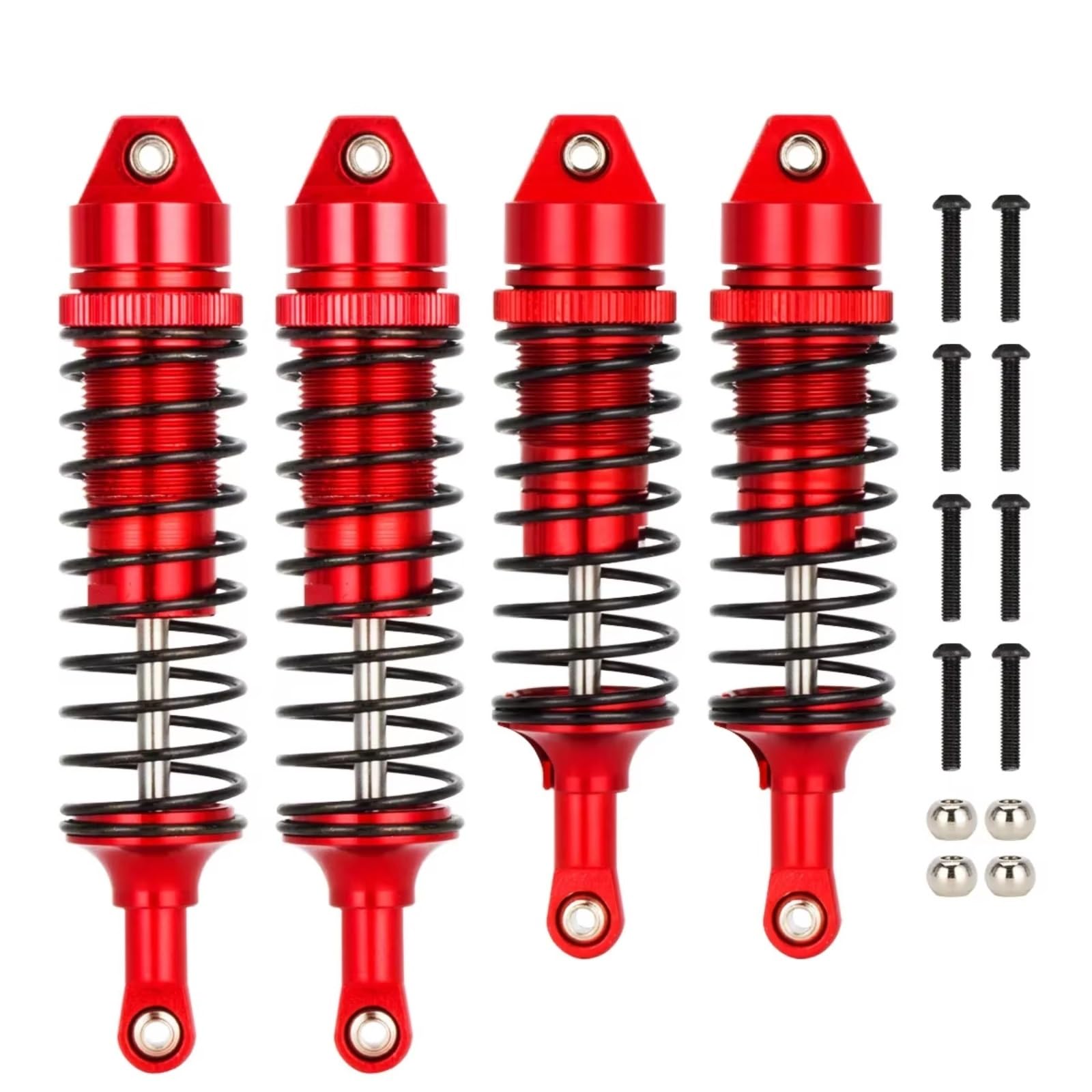 RC Ammortizzatori Compatibile Con Traxxas Per Slash Per VXL Per Rustler Per Stampede Per Hoss 4X4 2WD 1/10 RC Auto Ricambi Lega Di Alluminio Ammortizzatore(Red)