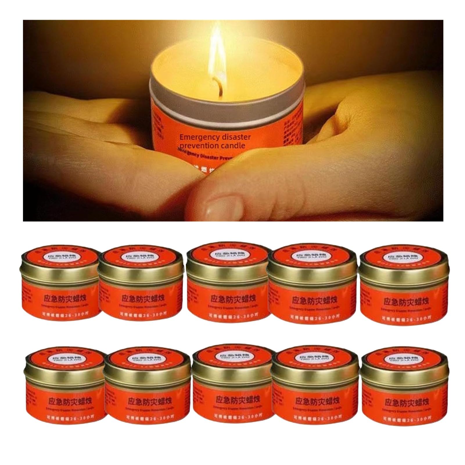 Candele di sopravvivenza a lunga durata 30 ore, impermeabili, senza fumo, per emergenza e campeggio
