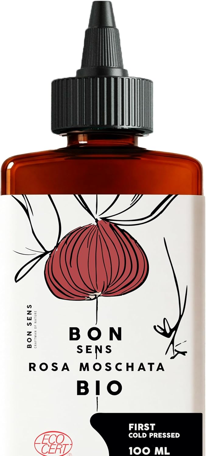 Organic Rosehip Oil – 100% Pure – Anti-Ageing Oil, Face, Skin, Scars and Stretch Marks – Rich in Vitamin C, Omega 3, Vitamins E + A (Retinol) – 100 ml