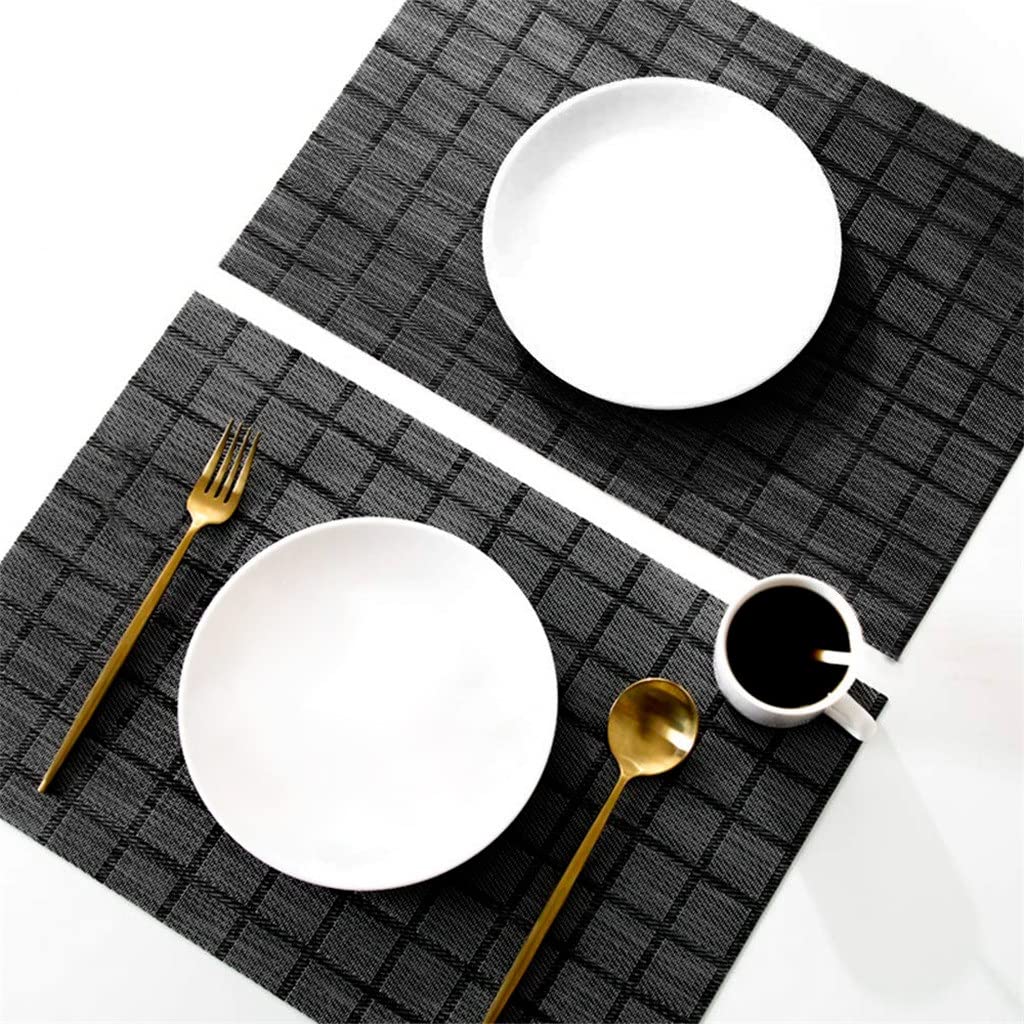 Décoration de Table, Sets de Table, Set de Table de Cuisine rectangulaire en PVC (6 pièces), Dessous de Plat Isolant Thermique, Accessoires
