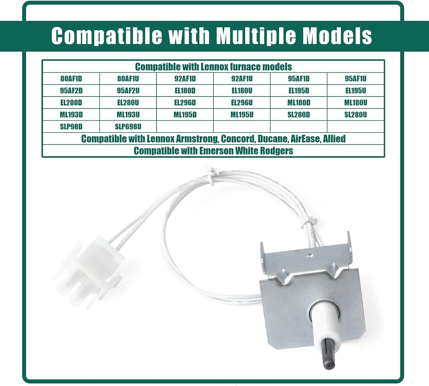YUXIVCNE 70W16 Furnace Hot Surface Ignitors Compatible with Lennox Armstrong Replacement for Emerson White Rodgers Silicon Nitride Igniters Replace LB-112237B 41-430N 789A-801A1 Heating Element